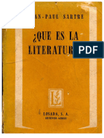 Jean Paul Sartre Que Es La Literatura