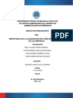 Importancia Del Presupuesto Dentro de Las Empresas