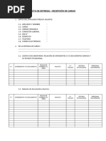 Acta de Entrega de Cargo