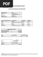 Certificado de Analisis Materia Prima Terrafertil