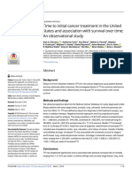 Time To Initial Cancer Treatment in The United States and Association With Survival Over Time: An Observational Study