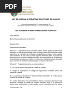 Ley de Justicia Alternativa Del Estado de Chiapas