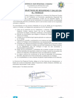 Politicas y Objetivos de Seguridad y Salud en El Trabajo