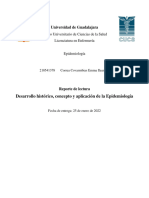 Desarrollo Historico, Concepto y Aplicacion de La Epidemiologia