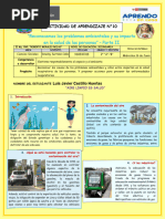 10 - Reconocemos Los Problemas Ambientales y Su Impacto en La Salud D Elas Personas