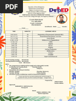 Class Program of Grade 3 2023 2024 FIN