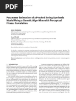 Parameter Estimation of A Plucked String Synthesis Model Using A Genetic Algorithm With Perceptual Fitness Calculation