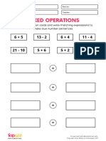 True Number Sentence Free Printable Worksheets For Grade 1