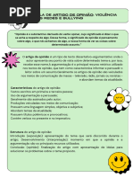 (Folha de Atividade) Aula de Artigo de Opinião Violência Nas Redes e Bullying.