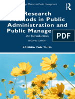 Research Methods in Public Administration and Public Management An Introduction by Sandra Van Thiel