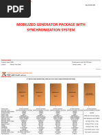 Mobilized Generator Package With Synchronization System