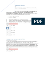 Questão Prova Objetiva 1 Fundamento de Fisica