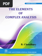 Choundhary B The Elements of Complex Analysis