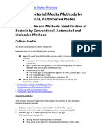 Culture Bacterial Media Methods by Conventional Automated Notes