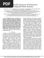 Microfluidically Frequency Amp Polarization Reconfigurable Patch Antennas