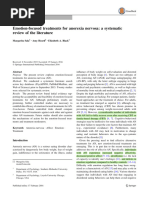 Emotion-Focused Treatments For Anorexia Nervosa: A Systematic Review of The Literature