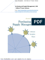 Test Bank For Purchasing and Supply Management 14th Edition P Fraser Johnson