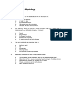 Renal Mcqs - Physiology January 2007