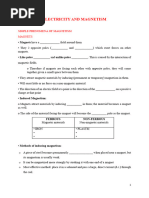 Module Electricity and Magnetism