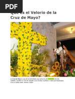 Qué Es El Velorio de La Cruz de Mayo