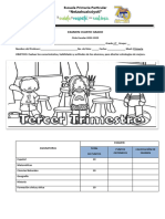 EXAMEN CUARTO GRADO Tercer Trimestre Oficio