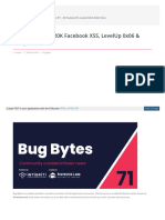 Bug Bytes #71 - 20K Facebook XSS, LevelUp 0x06 & Naffy's Notes