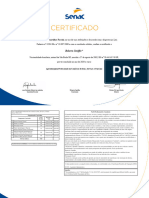 Certificado Senac