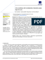 Artículo - Aprovechamiento de Los Residuos de La Industria Vinícola Como Infusión de 100 % Orujo de Uva