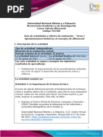 Guía de Actividades y Rúbrica de Evaluación - Tarea 1 - Aproximaciones Históricas Al Concepto de Diferencial