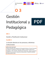 La Función Directiva en Los Procesos y Dinámicas Institucionales