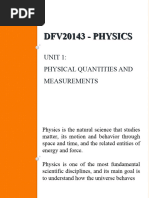 Unit 1 - Physical Quantities and Measurements