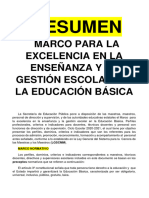 Marco para La Excelencia en La Enseñanza y La Gestion Escolar en La EB