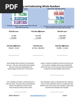 4th Grade - Adding and Subtracting Whole Numbers