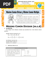 Máximo Común Divisor y Mínimo Común Múltiplo para Sexto de Primaria