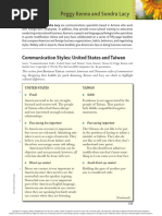 Communication Styles United States and Taiwan