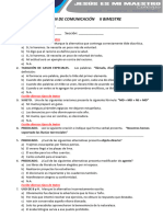 Examen de Comunicación 2do Bimestre