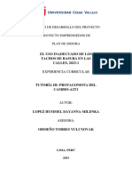 Proyecto Emprendedor de Plan de Mejora