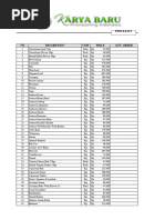 Price List CV KB Organics