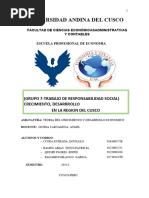 (Grupo 7-Trabajo de Investigacion Formativa) Crecimiento, Desarrrollo en La Region Del Cusco