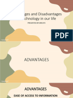 Advantages and Disadvantages of Technology in Our Life: Presented:By Group2