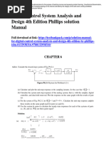 Digital Control System Analysis and Design 4th Edition Phillips Solutions Manual