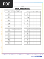 Convert Ratios To Percents Fractions Worksheet