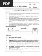 Risk and Opportunity Procedure