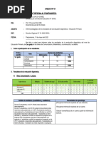 1-Informe Del Docente 5to Grado Evaluación Diagnóstica 2022