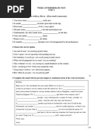 Outcomes Intermediate Week 2 Test