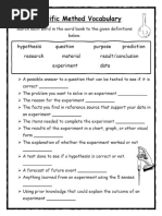 Scientific Method Vocabulary Worksheet Rsinyl