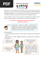 1.1 Analizamos y Reflexionamos Acerca de Los 200 Años de Independencia Del Perú