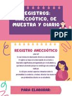 Registro Anecdótico, de Muestra y Diario