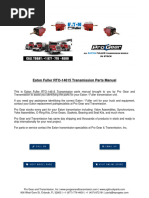 Eaton Fuller RTO 14615 Transmission Parts Manual