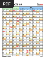 Calendario Escolar 2023 2024 Horizontal